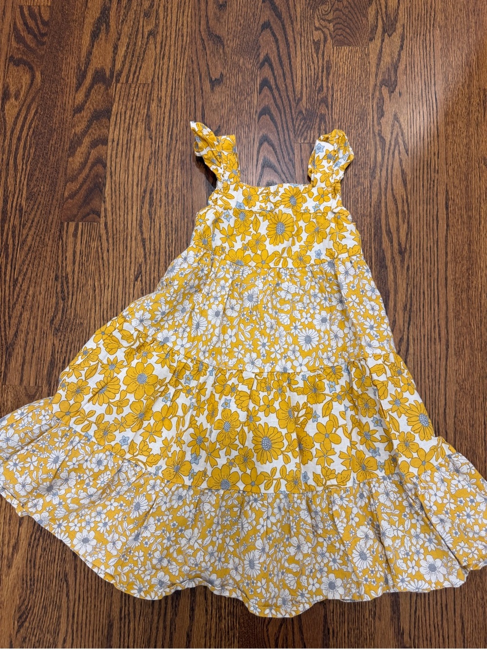 Carter's Yellow and White Floral Tiered Sundress